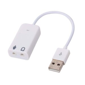 USB Sound Card Audio Earphone